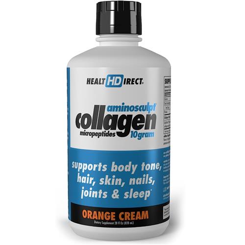 Health Direct Amino Sculpt Medical Grade Collagen Peptides 16000 Mg Orange Cream Flavor-28 Oz