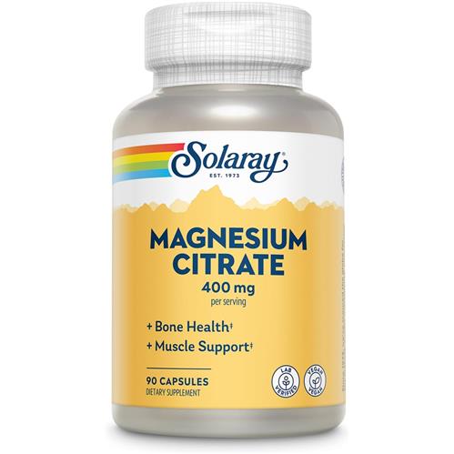 Solaray Magnesium Citrate 400 Mg-90 Vegetarian Capsules