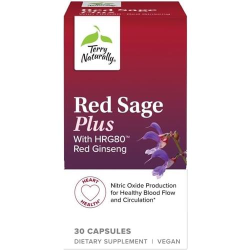 Terry Naturally Red Sage Plus WIth Red Gingsend-30 Capsules