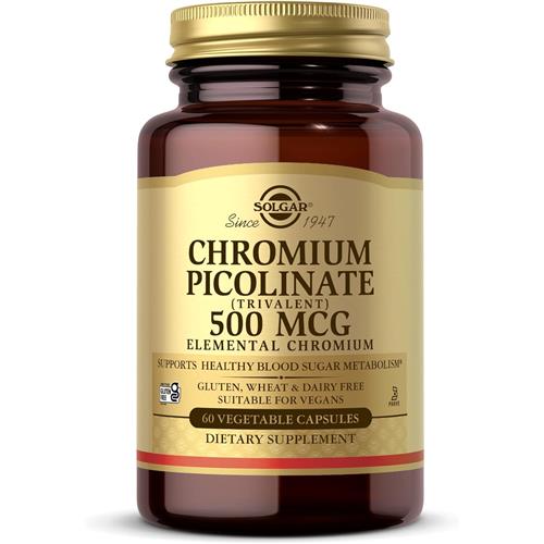Solgar Chromium Picolinate 500 Mcg-60 Vegetable Capsules