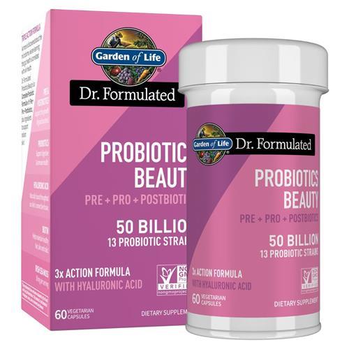 Garden Of Life Dr.Formulated Probiotics Beauty 50 Billion 13 Strains WIth Hyaluronic Acid-60 Vegeterian Capsules