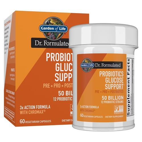 Garden Of Life Dr.Formulated Probiotics Glucose Support With Chromax 50 Billion 12 Strain-60 Vegeterian Capsules
